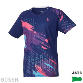 【10％OFFクーポン対象】ゴーセン GOSEN テニスウェア レディース ゲームシャツ T2441 2024FW