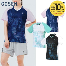 【10％OFFクーポン対象】ゴーセン GOSEN テニスウェア レディース ゲームシャツ T2513 2025SS