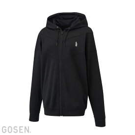 【10％OFFクーポン対象】ゴーセン GOSEN テニスウェア レディース L裏起毛ストレッチジップアップパーカー W2441 2024FW
