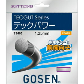 【全品10％OFFクーポン】GOSEN（ゴーセン）「テックパワー」SS605 ソフトテニスストリング（ガット）