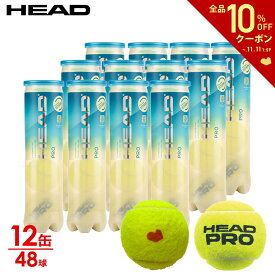 ヘッド HEAD テニスボール 「KPIオリジナルモデル」HEAD PRO（ヘッドプロ）4球入り1箱(12缶/48球） 577124【KPI限定】