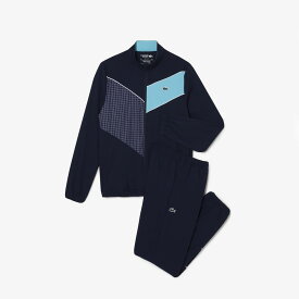 【全品10％OFFクーポン▼】「あす楽対応」ラコステ LACOSTE テニスウェア メンズ アシンメトリートラックスーツ WH1796-99-RIG 2023FW 『即日出荷』