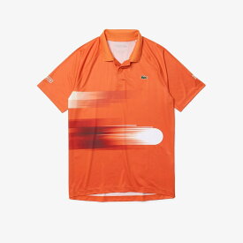 【全品10％OFFクーポン▼】【365日出荷】「あす楽対応」ラコステ LACOSTE テニスウェア メンズ 「ノバク・ジョコビッチ」テニスボールグラフィックウルトラドライポロシャツ DH0853L 2022SS 『即日出荷』