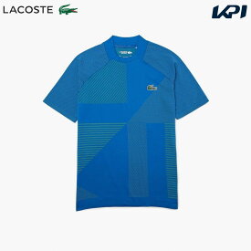 【全品10％OFFクーポン▼】「あす楽対応」ラコステ LACOSTE テニスウェア メンズ 「メドベージェフ」アシンメトリーシームレスポロシャツ DH9255L-PTH 2022FW 『即日出荷』