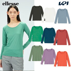 【全品10％OFFクーポン▼】エレッセ Ellesse テニスウェア レディース スキンシェルブリーズクルーネックUVシャツ EW723100 2023FW