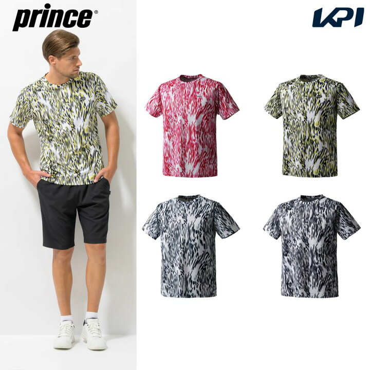 【全品10%OFFクーポン】プリンス Prince テニスウェア ユニセックス ゲームシャツ MS3004 2023SS<ドローバッグ特典対象> KPI prince プリンス ユニ ゲームシャツ 半袖シャツ テニスウェア スポーツウェア MS3010