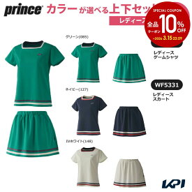 プリンス Prince テニスウェア レディース 【上下セット】ゲームシャツ×スカート WF5080-WF5331 2025FW