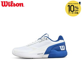 【10％OFFクーポン対象】ウイルソン Wilson テニスシューズ メンズ RUSH PRO 5 Wh/D V Blue/Sa ラッシュプロ 5 オールコート用 WRS338520U