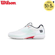 ウイルソン Wilson テニスシューズ メンズ RUSH LITE 5 Wh/Bay/Fiery ラッシュライト 5 オールコート用 W…