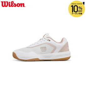 【10％OFFクーポン対象】ウイルソン Wilson テニスシューズ レディース COURTGLIDE W Wh/CAMEO/GU コートグライド オールコート用 WRS339810U