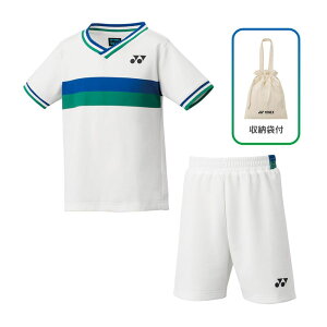 【5%OFFクーポン対象】ヨネックス YONEX テニスウェア ジュニア Tシャツ+ハーフパンツセット 48001J 2024FW