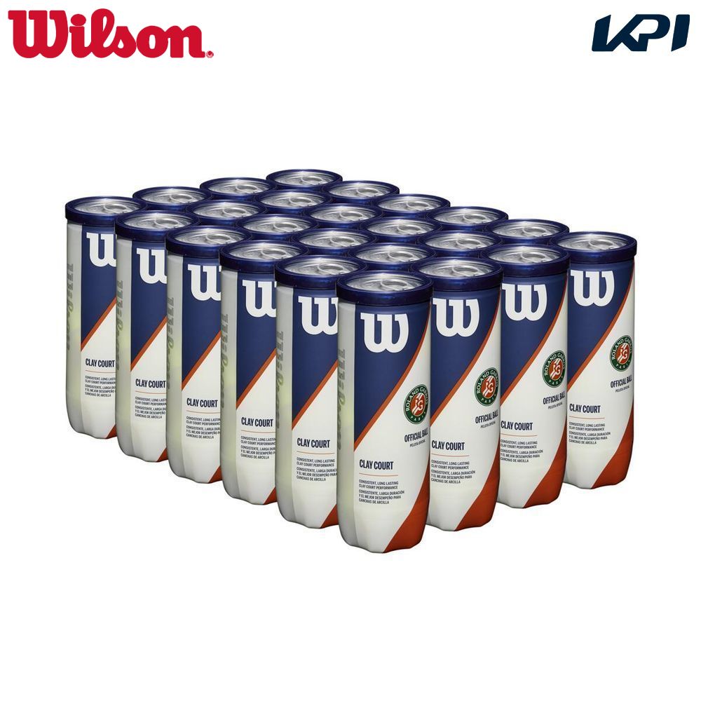 ウイルソン Wilson テニスボール  ローランギャロス クレーコート ROLAND GARROS CLAY COURT 3球入 1箱（24缶入） WRT125000 『即日出荷』「あす楽対応」