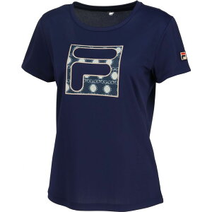 【上下セット】フィラ FILA テニスウェア レディース アップリケTシャツ×スコート EL0005-EL0003 2025SS