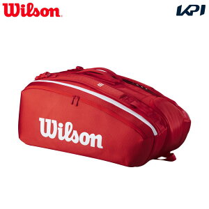 �E�C���\�� Wilson �e�j�X�o�b�O�E�P�[�X SUPER TOUR RED 15PK �X�[�p�[�c�A�[ ���P�b�g�o�b�O WR8036601001