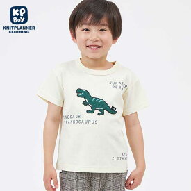 KPBOY(ケーピーボーイ)恐竜メッシュモチーフ半袖Tシャツ(100～130)/KP ケーピー 2024春夏新作 子供服 キッズ ベビー