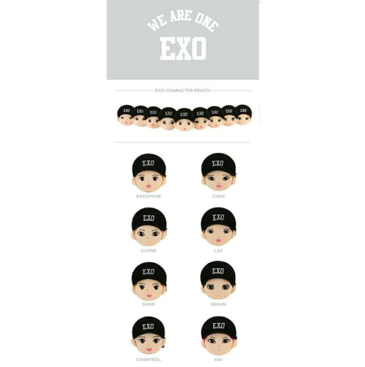 楽天市場】SALE!! EXO CHARACTER POUCH メンバー別選択 フォトカード 