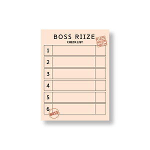 RIIZE -MEMO PAD/ 2024 BOSS RIIZE POP-UP MD / �����p�b�h ���C�Y �|�b�v�A�b�v