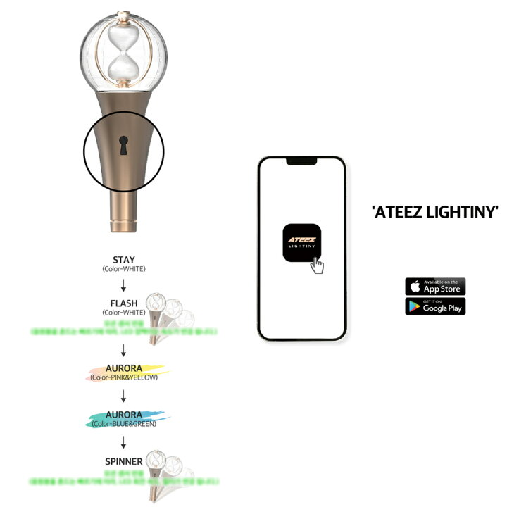 楽天市場】[公式商品] ATEEZ Official Lightstick Ver.2 ペンライト [8 ATEEZ ペンライトver2 スリングバッグ セット