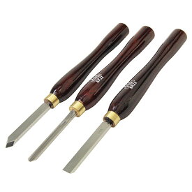 SK11 HSS木工旋盤用バイト3本組 F-10S 【4977292490788】