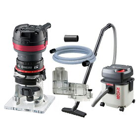 RYOBI (京セラ) トリマー ATRE-60V 本体 + 集塵アダプター×2 + 集塵ホース + 集塵機 (5点セット)