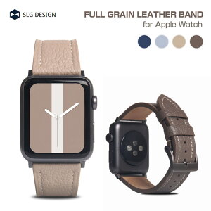 SLG Design Apple Watch �p �o���h 45mm Series 7 �{�v FULL GRAIN LEATHER BAND 44mm�iSeries 4/5/6/SE �Ή��j42mm�iSeries 1/2/3 �Ή��j