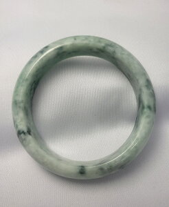 翡翠 (ひすい)バングル 16mm  天然石 パワーストーン ブレスレット ミャンマー産 〈14〉