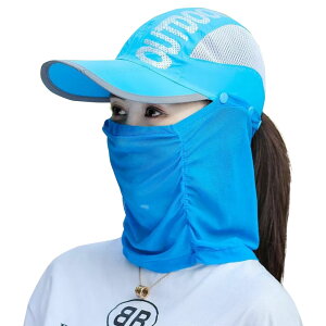 フェイスカバー UV スポーツ ゴルフ テニス 帽子 キャップ フェイスマスク ネックカバー uvカット 日焼け 夏用 日よけ 日焼け対策 マスク 飛沫対策 スポーツマスク 日焼け防止マスク 洗えるマ