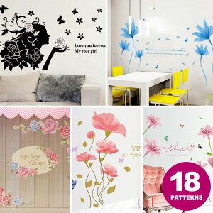 EH[XebJ[ A    \Ă͂ wall sticker flower t[ c[ XebJ[V[ S18 킢 Jt ؂₩ mg[ ȒPCN EH[V[ ǃV
