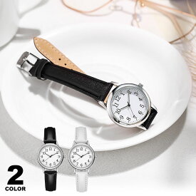 【メール便送料無料】 腕時計 レディース かわいい 時計 ビジネス シンプル スタンダード 仕事用 通勤 通学 学生 アナログ腕時計 丸型 見やすい レディース腕時計 ブラック ホワイト リストウォッチ プレゼント ギフト y2
