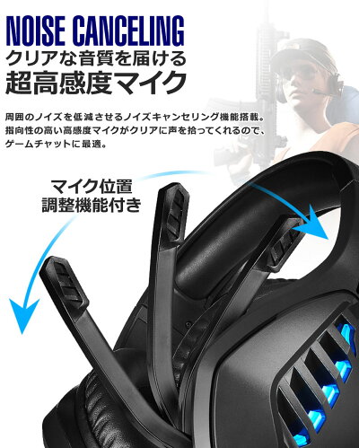 楽天市場 ヘッドセット Ps4 マイク ゲーミングヘッドセット ヘッドホン ゲーミングヘッドホン ゲーム ボイスチャット サラウンドサウンド マイク位置調整可能 モンハン オンライン 有線 Ledライト スイッチ フォートナイト 任天堂 Nintendo Switch Ps4 Wiiu Iphone