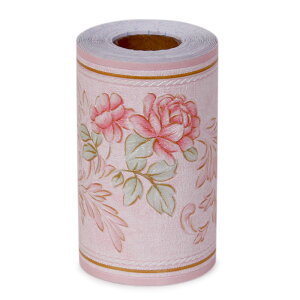 トリムボーダー 幅広 【幅10.6cm×5m単位】 マスキングテープ 貼ってはがせる リーフ 葉 花 欧式 バラ アンティーク インテリア 壁 床 キッチン トリム シール パネリング 羽目板 リメイクシー