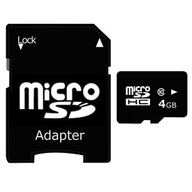 microSDHC メモリーカード microSD 4GB SDHC class10 アダプター付き スマートフォン各種 デジカメ タブレット 携帯電話 簡易パッケージ ノーブランド マイクロSD ストレージ 外部メモリ 記録用メモリ 大容量 ビデオカメラ ドライブレコーダー y2