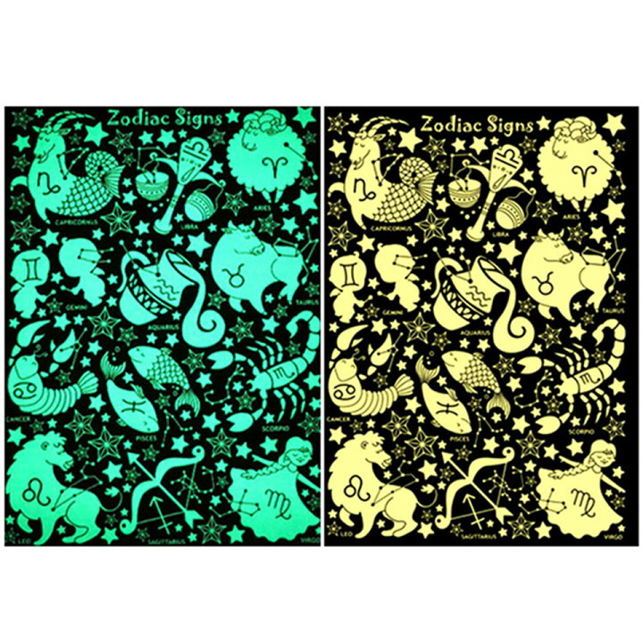 楽天市場 ウォールステッカー 蓄光シール 蓄光ステッカー 星座 天空 蓄光 ホロスコープ 星空 天井 神秘的 スターライト きれい 子供部屋 リビング インテリア シール のり付き おしゃれ 壁紙シール ウォールステッカー リメイクシート 宅c ケイ ララ 楽天市場店