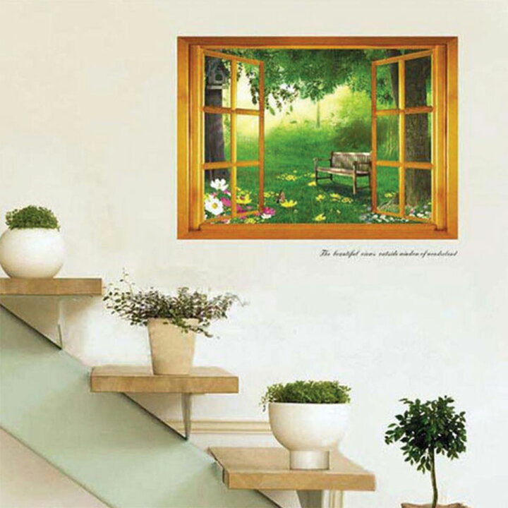 ウォールステッカー　シール　植物　自然　植木鉢　花瓶　北欧　お洒落　模様替え　壁