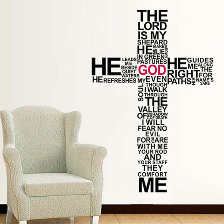 楽天市場 ウォールステッカー おしゃれ 十字架 クロス 転写式 英字 英語 Godクロス 北欧 おしゃれ Wall Sticker トイレ リビング 貼ってはがせる 壁紙シール インテリアシール 男前ステッカー ケイ ララ 楽天市場店