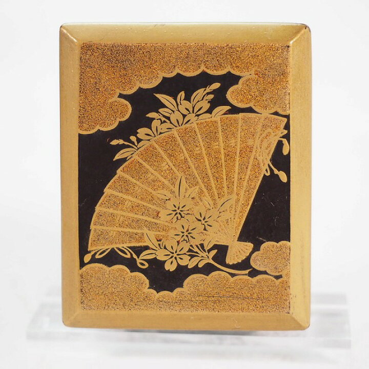 楽天市場】香箱 亀甲に鶴文様 金蒔絵 0001漆器 天然木 漆会席 菓子皿 