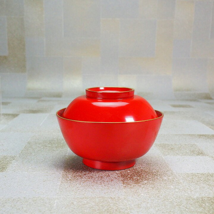 楽天市場】皆朱汁椀 0005b漆器 天然木 漆会席 お椀 食器【中古】 古  