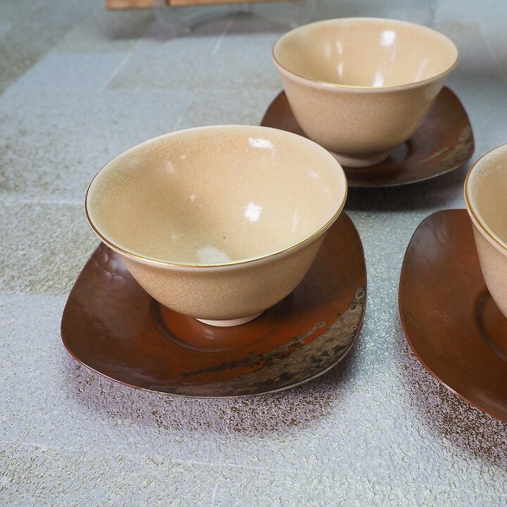 楽天市場】白薩摩の茶器セット＋純銅茶托＋煎茶1袋（急須1客 