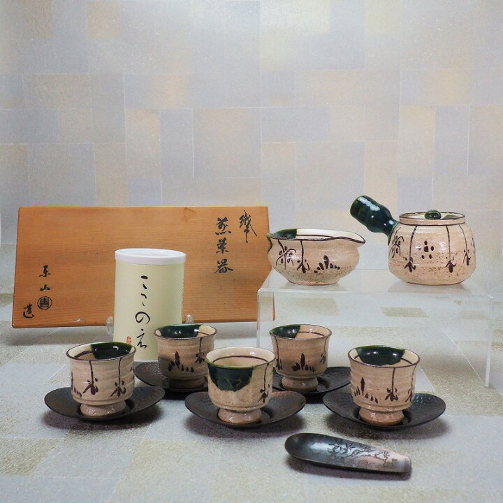楽天市場】Japanese tea utensils set Oribe 0002織部焼の茶器セット＋ 