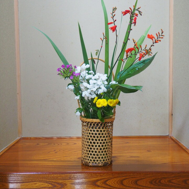 楽天市場】細六つ目寸胴花入 竹籠 花籠 花器 / 茶道 華道 茶道具 華 