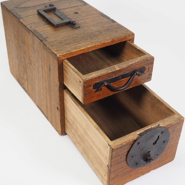楽天市場】小さな木製金庫箱 0334収納 書籍箱 木のもの 古箪笥古道具