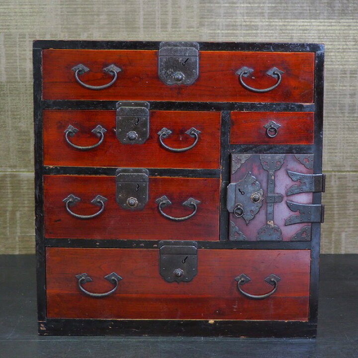 楽天市場】小箪笥 古箪笥 引出し収納箱 0346収納 書籍箱 木のもの 箪笥 
