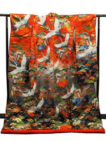 Japanese bridal costume Uchikake 0002 Japanese vintage kimonojapanese silk vintage clothes beauty【中古】和装 着物 打掛 花嫁衣裳