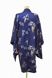 Heavenly bamboo pattern long haori Jacket 0029haori Japanese vintage kimono silk jacket南天文様長羽織 和装 着物 小紋 帯【中古】japanese kimono japanese vintage clothes beauty