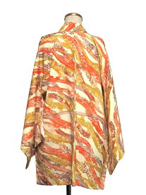 haori Jacket rope pattern 0070 haori Japanese vintage silk jacket長羽織 和装 着物 小紋 帯【中古】japanese kimono japanese vintage clothes beauty