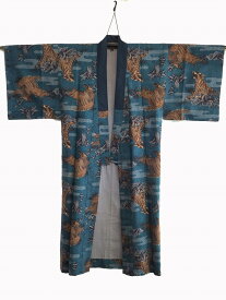 鷹と虎文様男性襦袢 0004 "Juban" 0004 Hawk and tiger pattern　Japanese vintage kimono underwearメリンス 古布 古裂 着物 着物