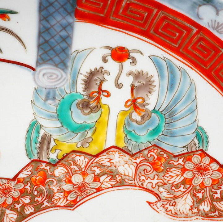 楽天市場】0245 鳳凰文様 色絵 大皿 伊万里 手描き 鳳凰 江戸時代 骨董 