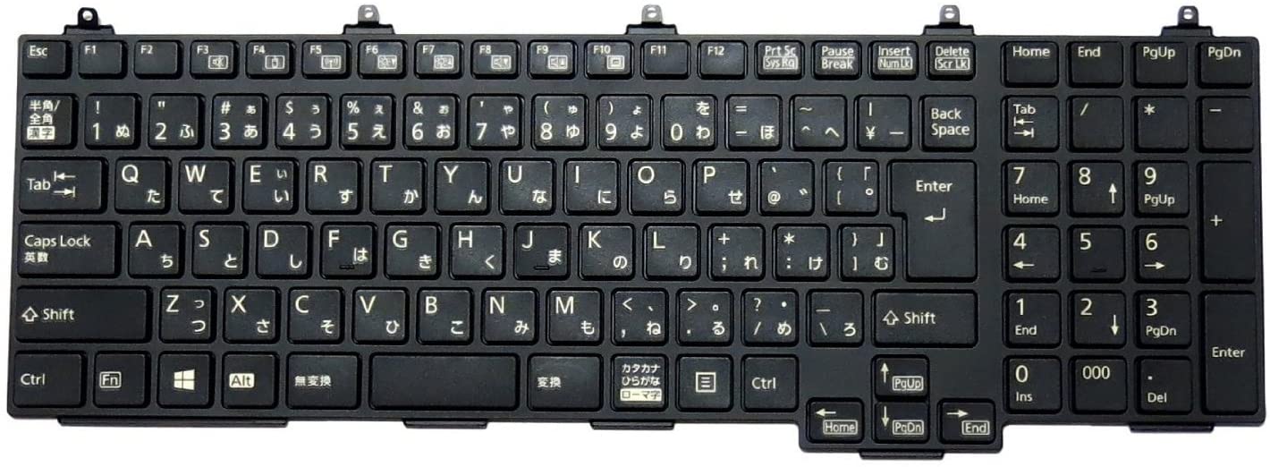 ノートパソコン交換用キーボード MP-10P30J03D854W 富士通 LIFEBOOK A574 HX A574 H A553 H A572 E A572 F A552 E A552 F 日本語キーボード テンキーあり