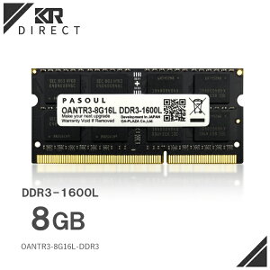 yVizy5Nۏ؁z PASOUL m[gPCp RAM 8GB PC3L-12800 (DDR3-1600L) SODIMM 204pin 1.35V (d) OANTR3-8G16L-DDR3 y16`bvz