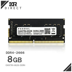 yVizy5Nۏ؁z PASOUL m[gPCp RAM 8GB PC4-21300 (DDR4-2666) SODIMM 260pin 1.2V OANTR4-8G26-DDR4 y8`bvz